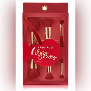 SPECTRUM NIB Verry Cherry 3-Piece Makeup Brush Gift Set